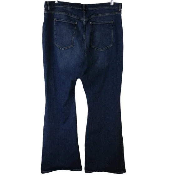 Banana Republic High Rise Flare Blue Jeans 35 Actual Measures 40W x 33L Bootcut - Picture 4 of 8